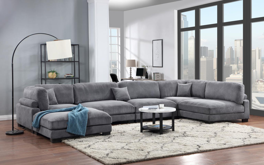 U253 - 6 Piece Sectional - Gray - Stylish Home Furniture