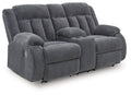 Observation - Double Reclining Power Loveseat With Console - Steel - Stylish Home Furniture