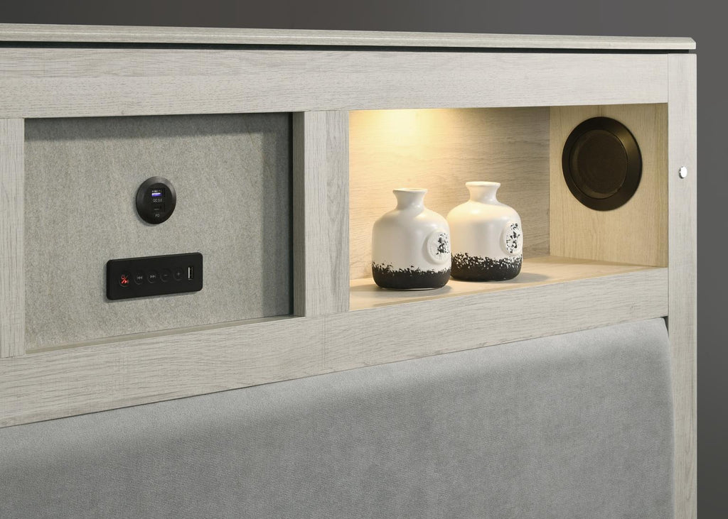 B261 - Bed With Speaker & LED - Stylish Home Furniture