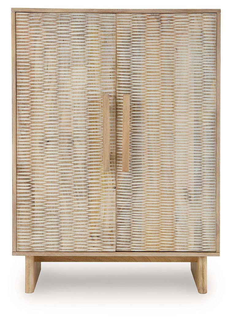 Dallinbury - Accent Cabinet - Natural / White Wash - Stylish Home Furniture