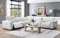 U15 - 6 Piece Beige Power Reclining Sectional With Power Headrest - White - Stylish Home Furniture