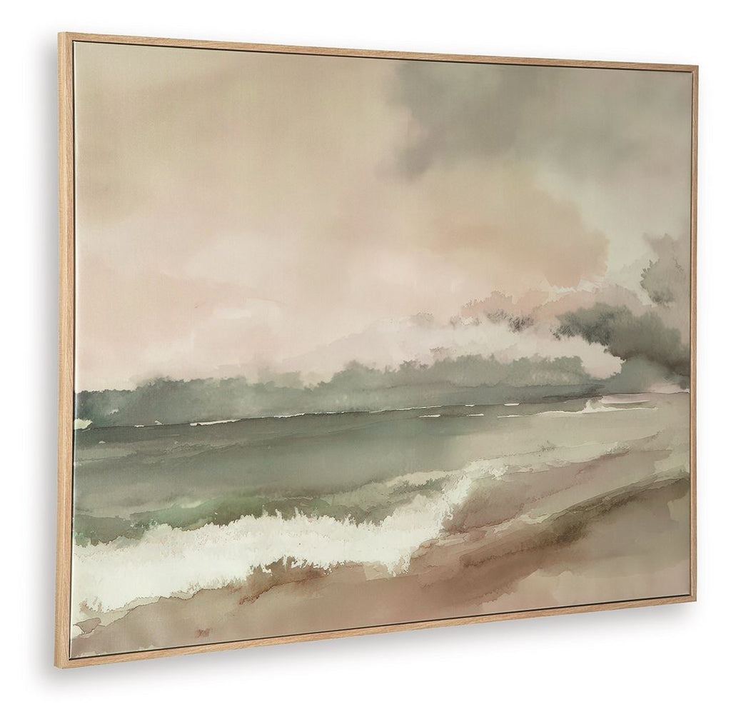 Vallus - Wall Art - Blush / Green / Gray - Stylish Home Furniture