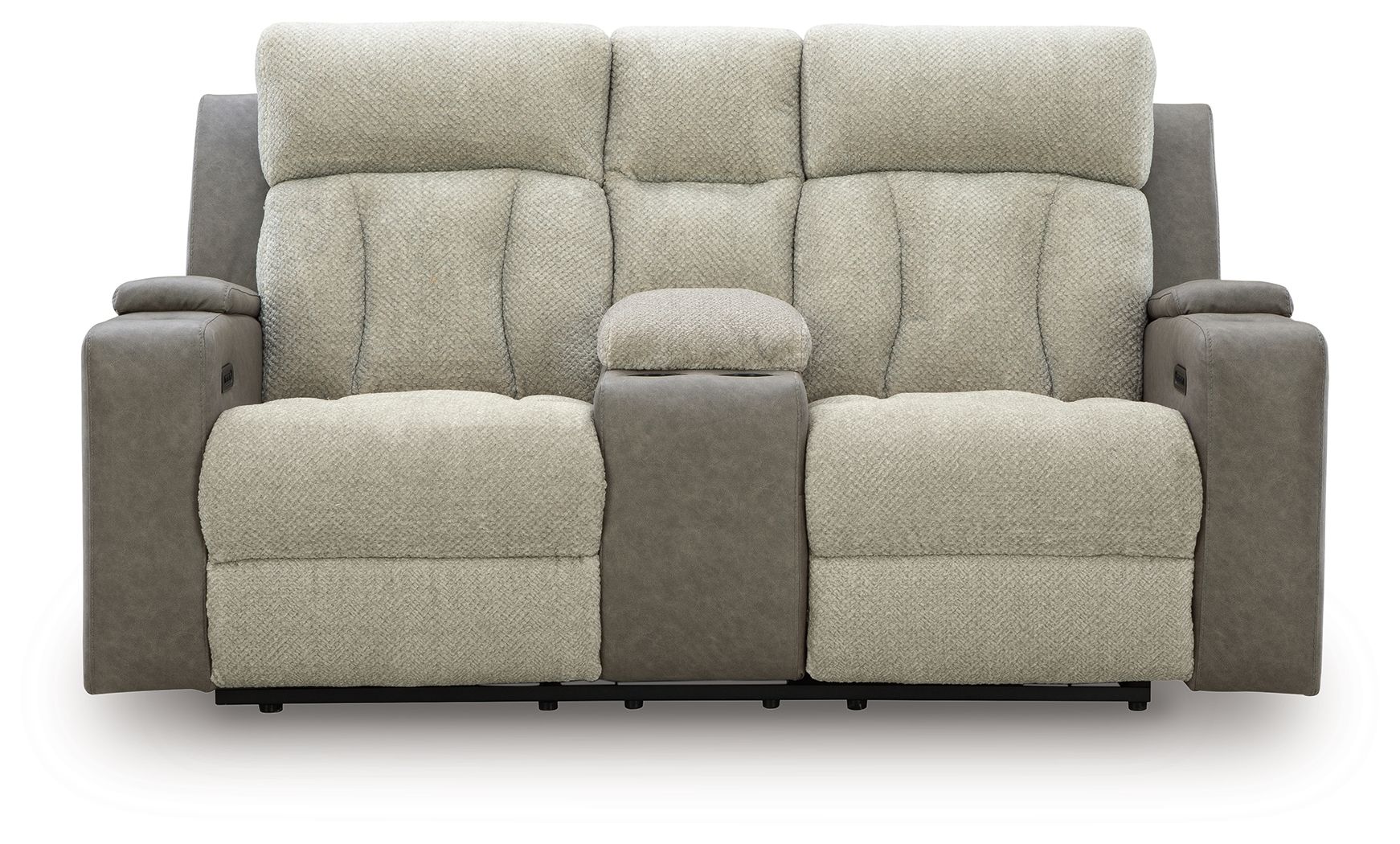 WhipLash - Power Reclining Loveseat With Console / Adj Headrest - Sisal - Stylish Home Furniture