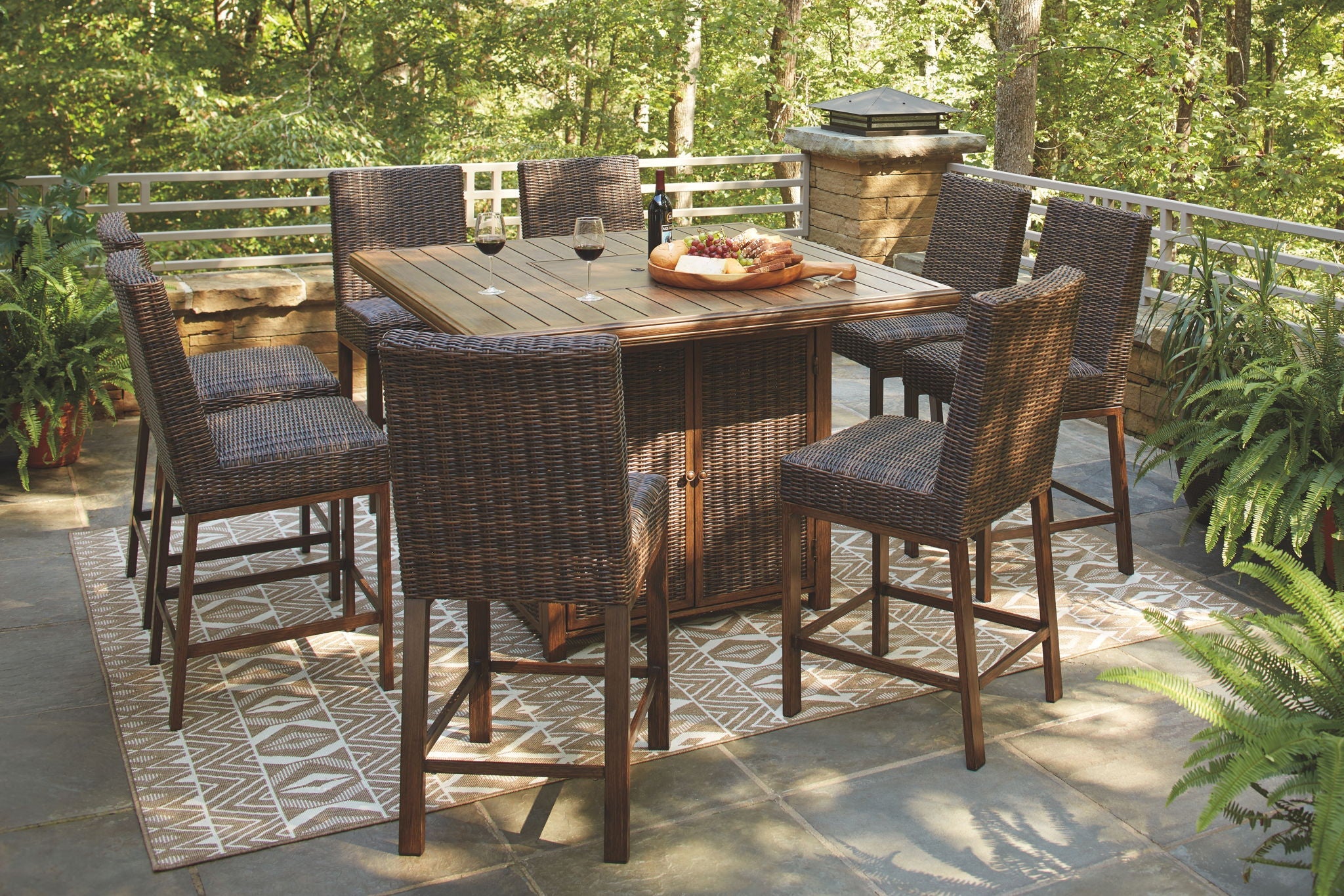 Paradise Trail - Outdoor Fire Pit Table Set - Stylish Home Furniture