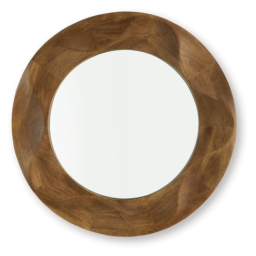 Aajon - Accent Mirror - Brown - Stylish Home Furniture
