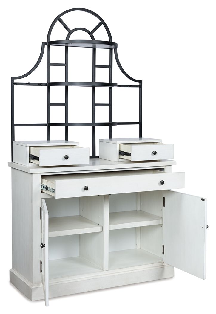 Greddinton - Baker's Rack - White - Stylish Home Furniture