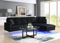 U380 - 2 Piece LED Sectional - Black - Stylish Home Furniture