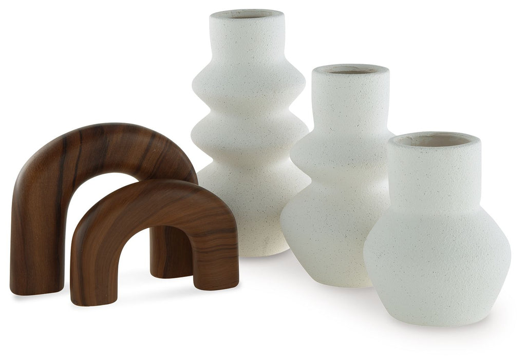 Carterworth - Accessory Set (Set of 5) - White / Brown - Stylish Home Furniture