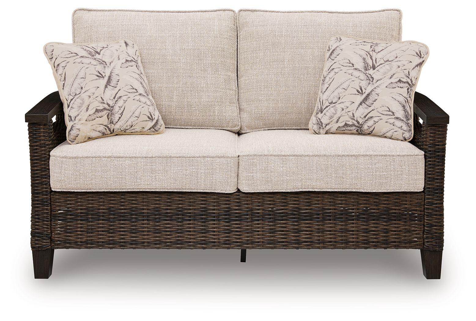 Monterey Point - Loveseat With Cushion - Dark Brown - Stylish Home Furniture