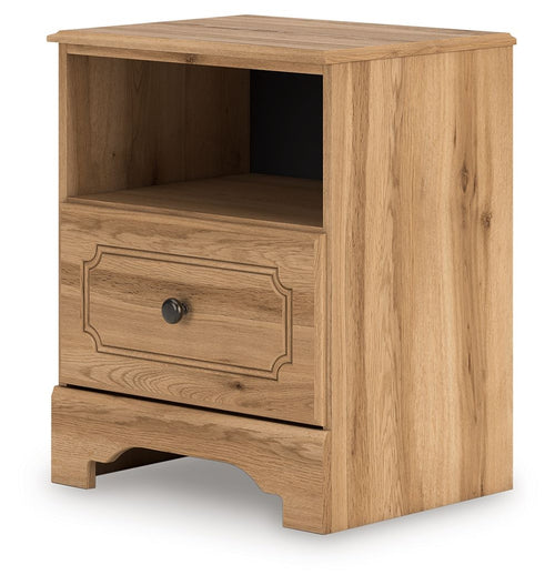 Aleaport - One Drawer Night Stand - Warm Brown - Stylish Home Furniture