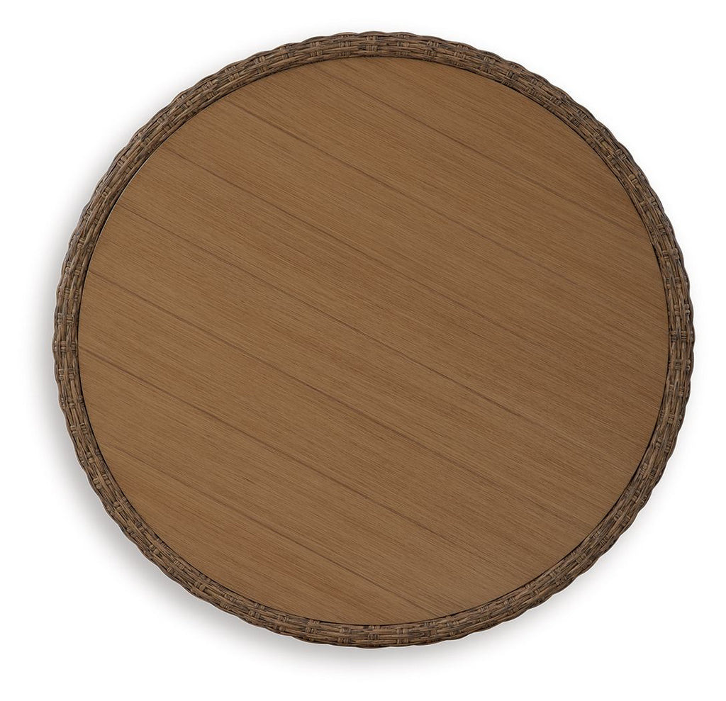 Double Point - Round Cocktail Table - Beige - Stylish Home Furniture