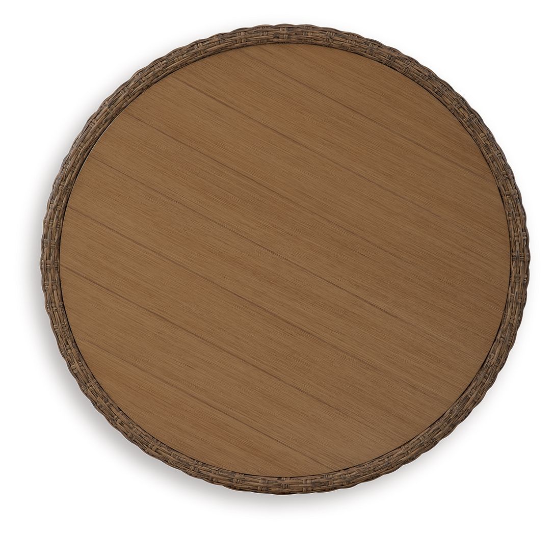 Double Point - Round Cocktail Table - Beige - Stylish Home Furniture