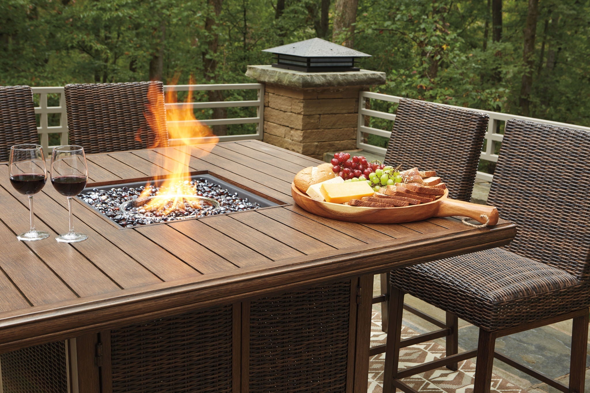 Paradise Trail - Outdoor Fire Pit Table Set - Stylish Home Furniture
