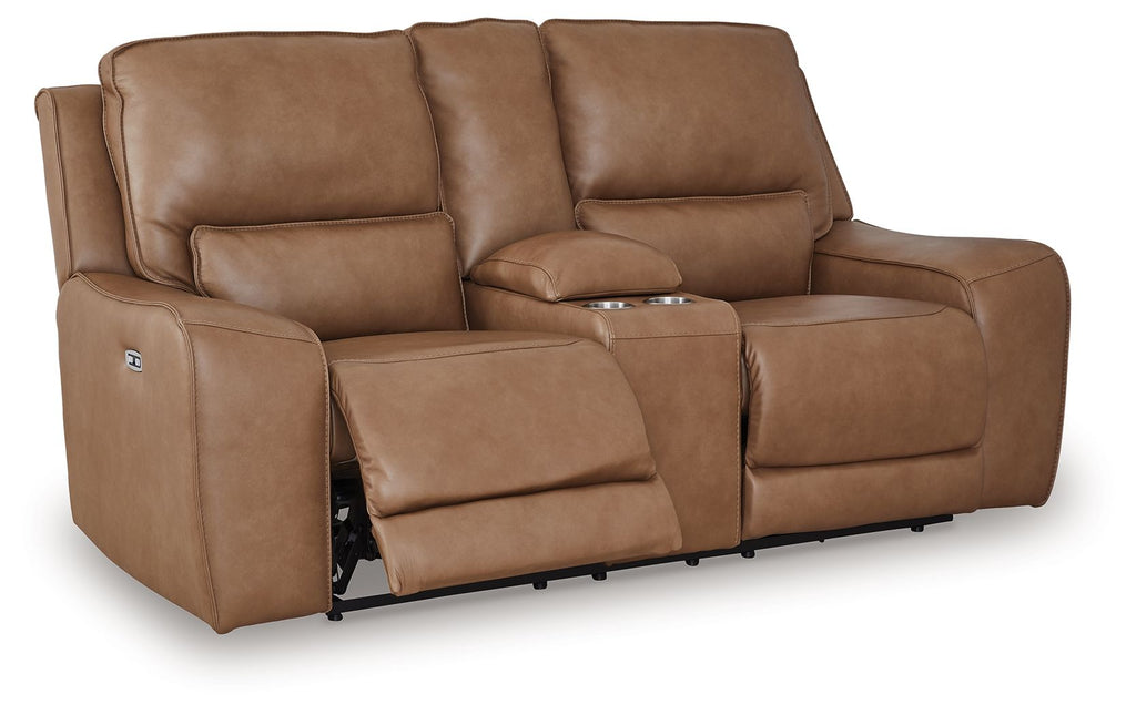 DeepWakes - Power Reclining Loveseat / Console / Adjustable Headrest - Stylish Home Furniture