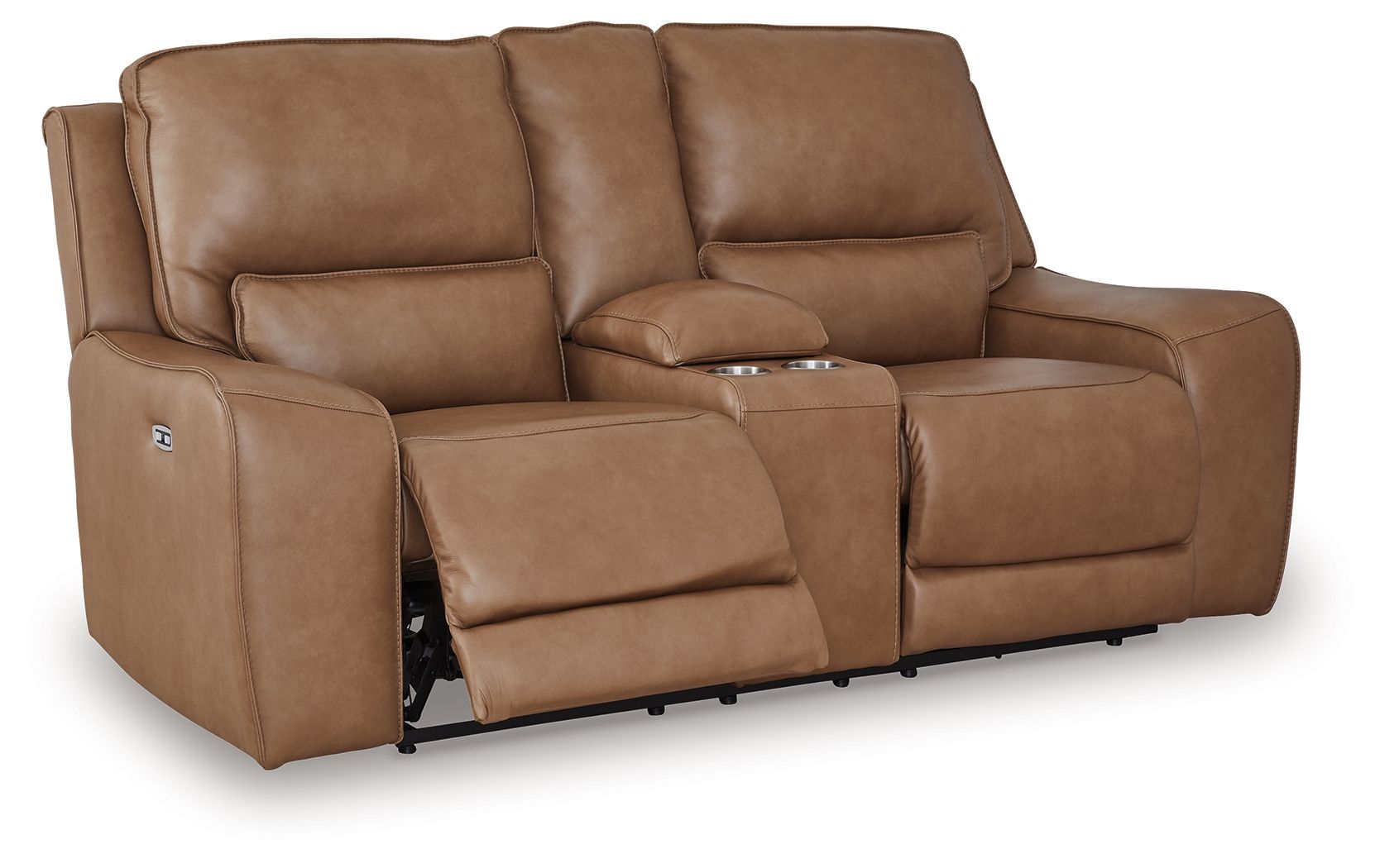 DeepWakes - Power Reclining Loveseat / Console / Adjustable Headrest - Stylish Home Furniture