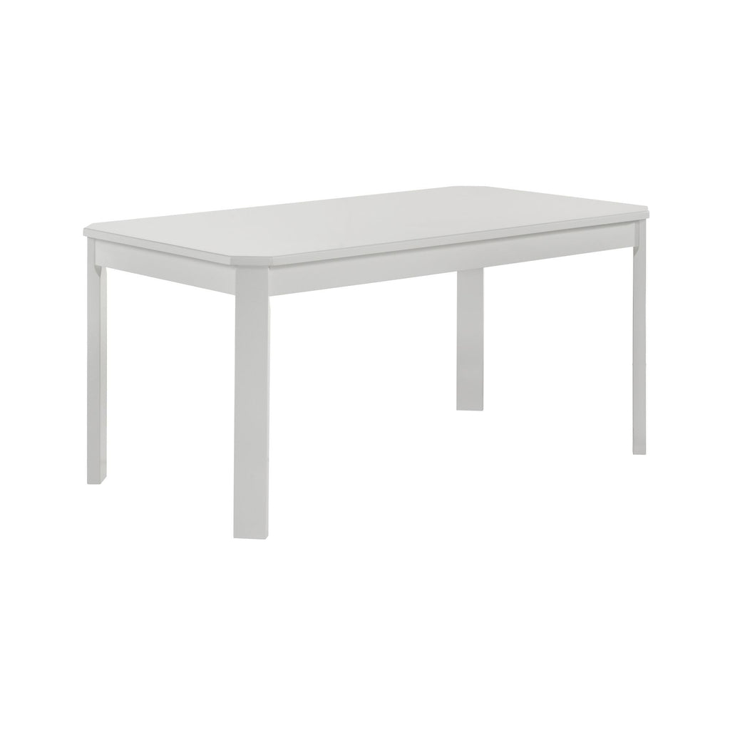 Travis Youth - 5 Piece Dining Set With Table And 4 Chairs - White - Stylish Home Furniture