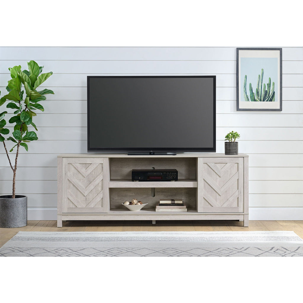 Eleanor - 70" TV Stand With Sliding Door - White - Stylish Home Furniture