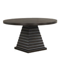 Plateau - 54" Round Dining Table - Top & Base - Dark Brown - Stylish Home Furniture