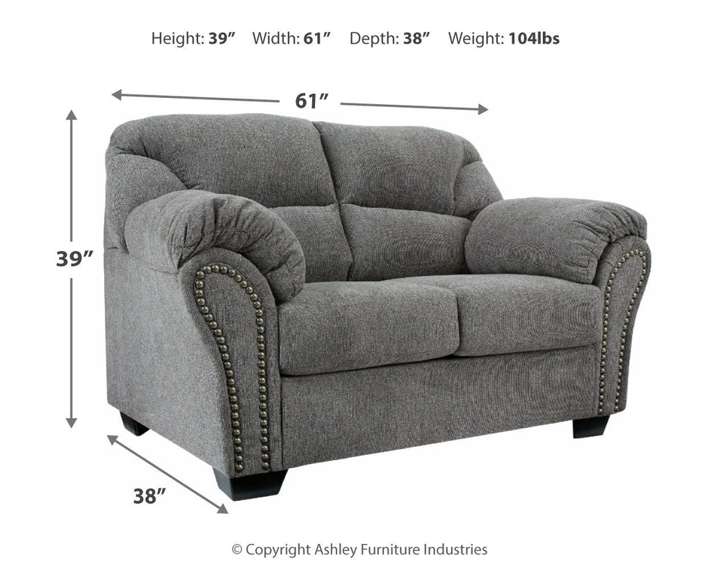 Allmaxx - Loveseat - Pewter - Stylish Home Furniture