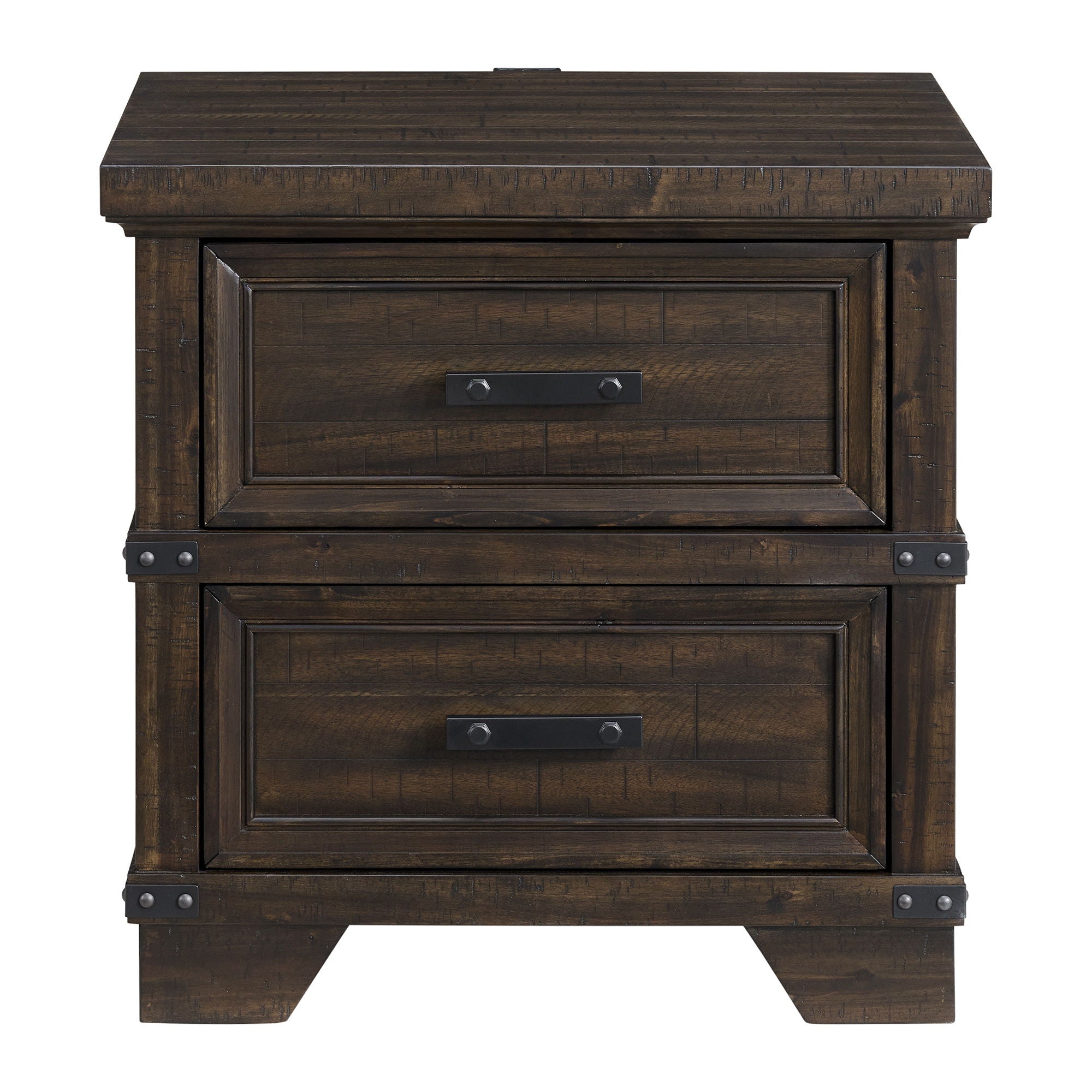 Colorado City - 2-Drawer Nightstand With USB - Charcoal - Stylish Home Furniture