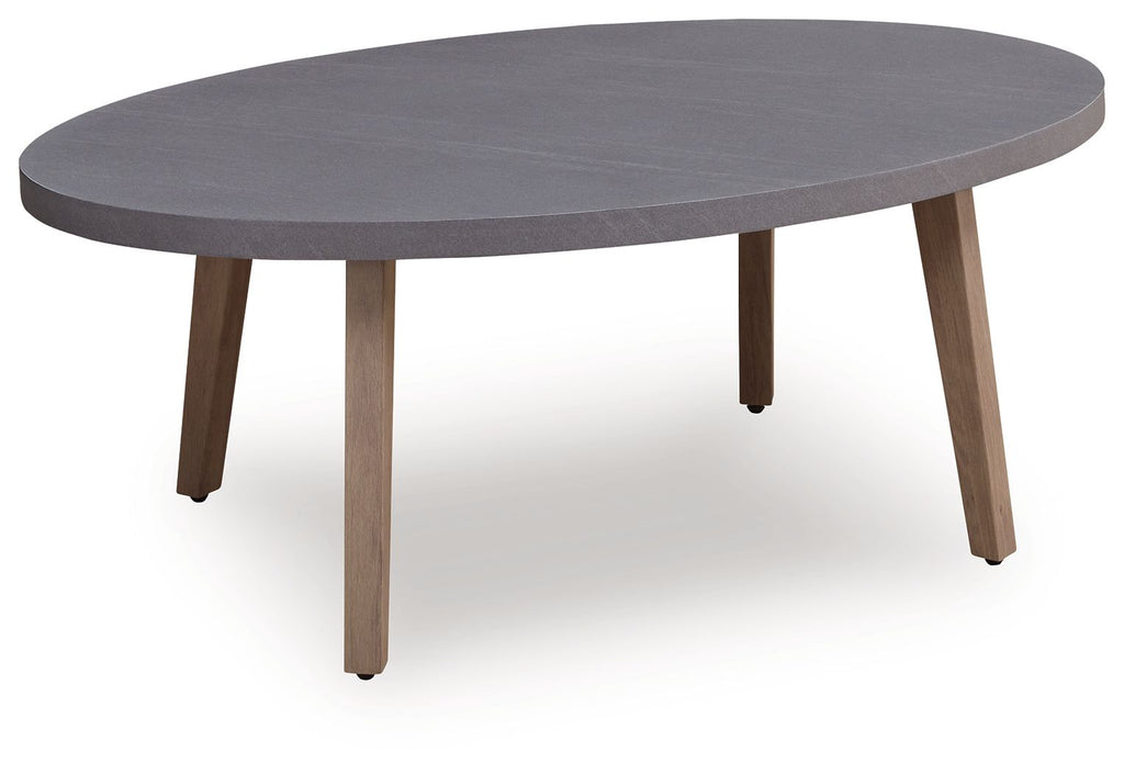 Harmony Headlands - Oval Cocktail Table - Natural / Gray - Stylish Home Furniture