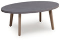 Harmony Headlands - Oval Cocktail Table - Natural / Gray - Stylish Home Furniture