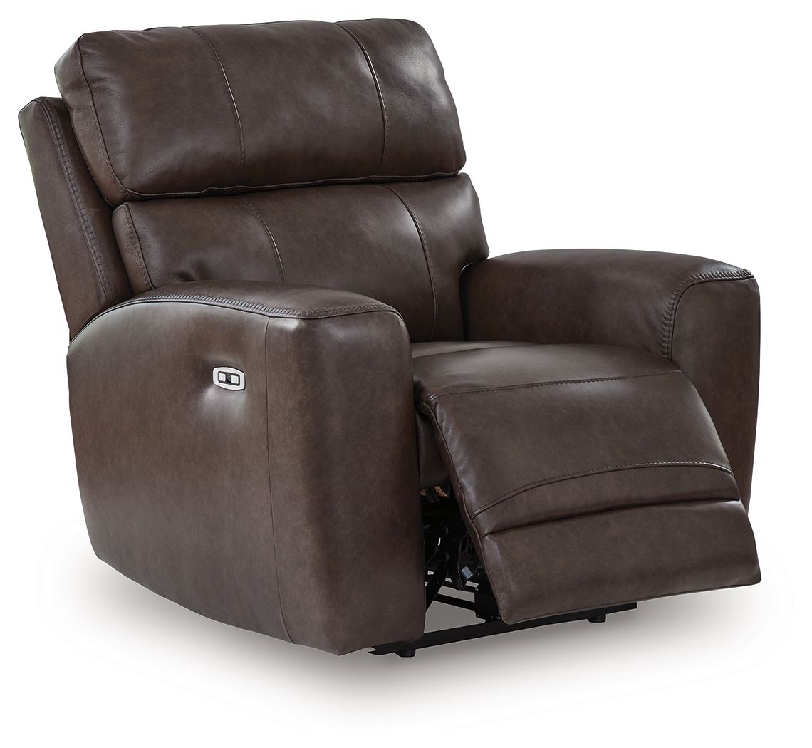 Crossplex - Power Recliner / Adjustable Headrest - Smoke - Stylish Home Furniture
