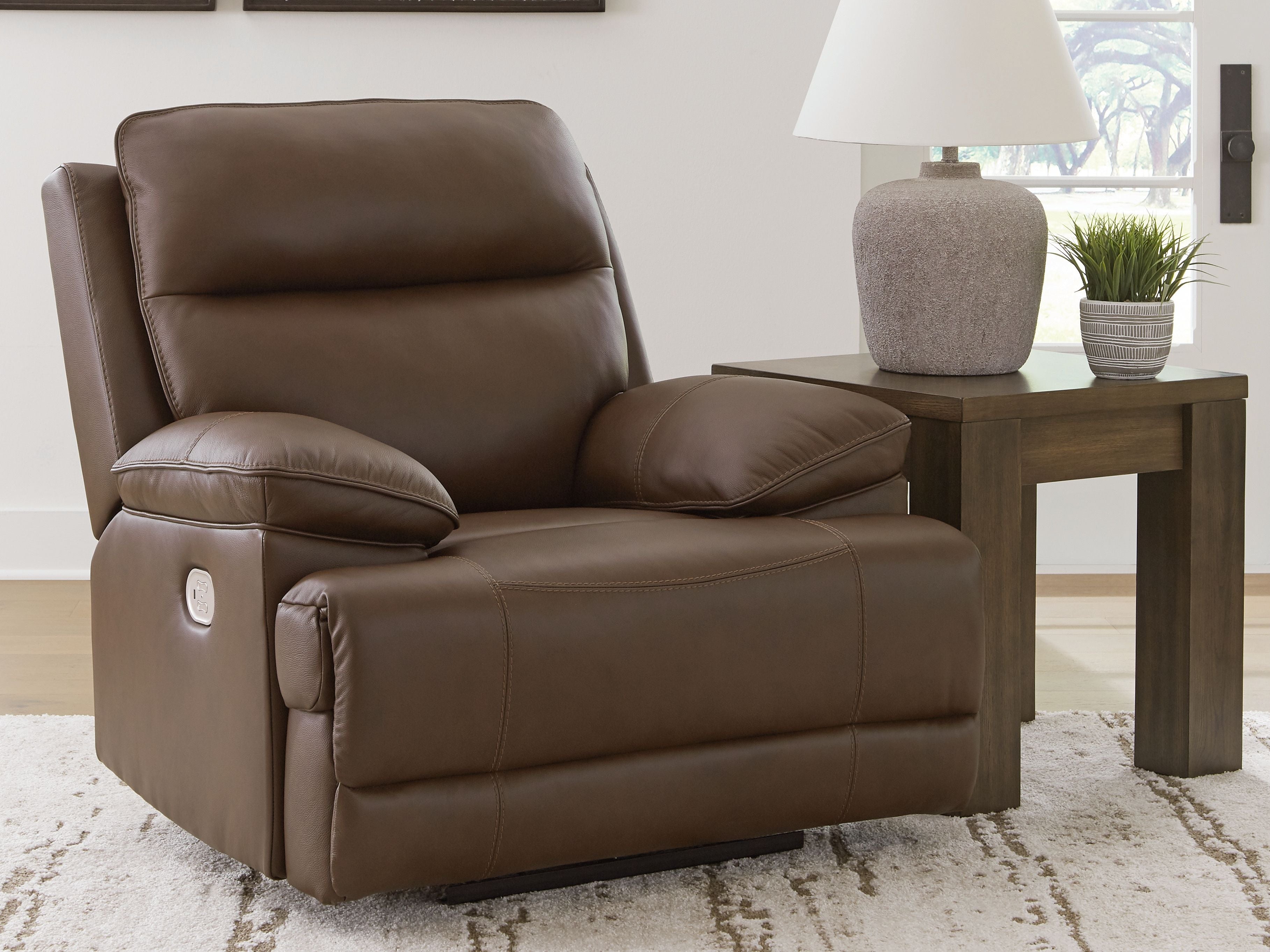 Vonryan - Power Recliner / Adj Headrest - Tobacco - Stylish Home Furniture