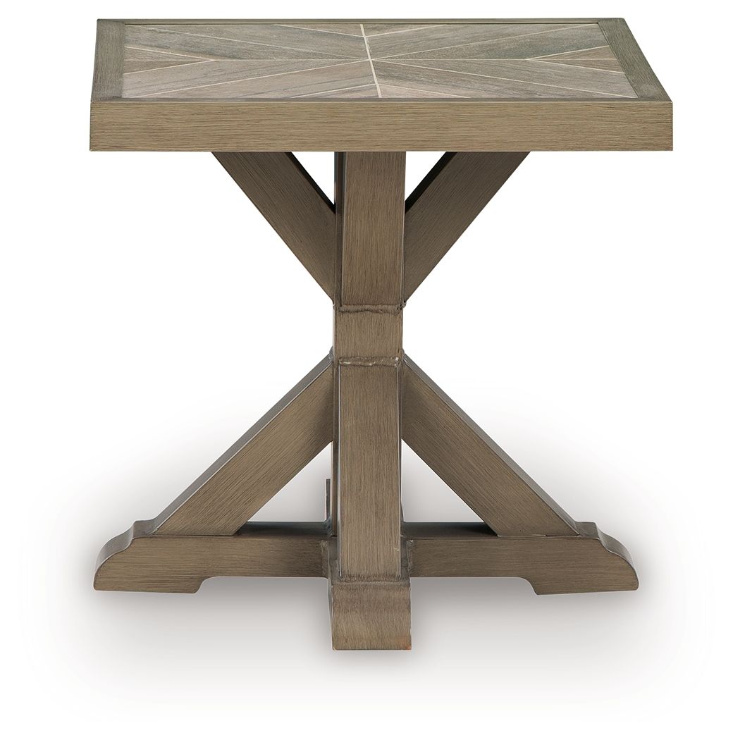Laguna Heights - Square End Table - Beige - Stylish Home Furniture
