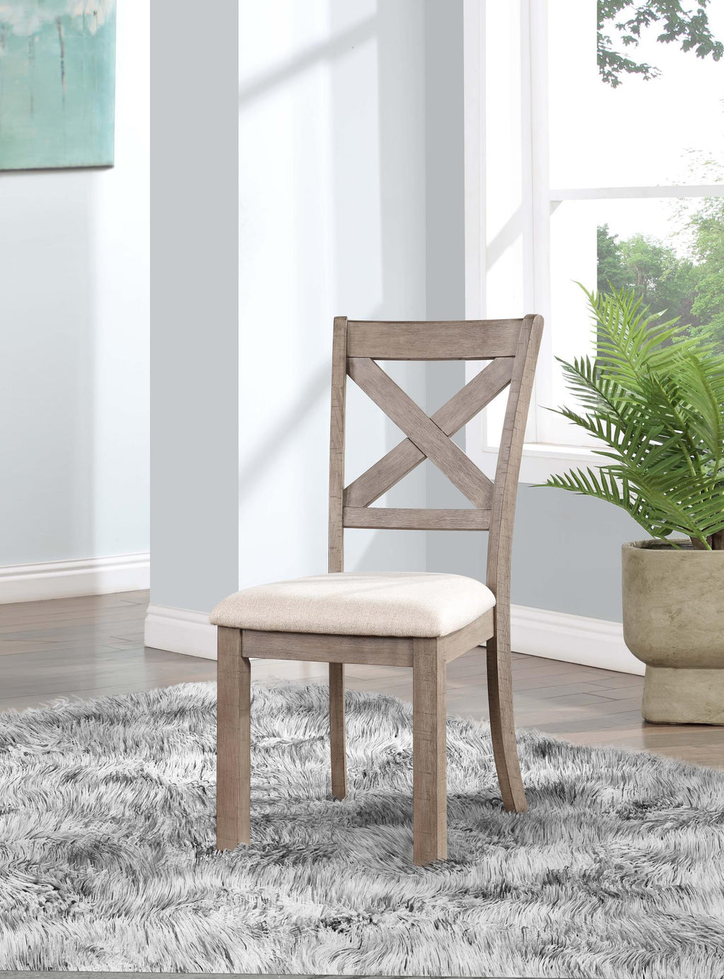 D112 - Dining Side Chair - Gray - Stylish Home Furniture