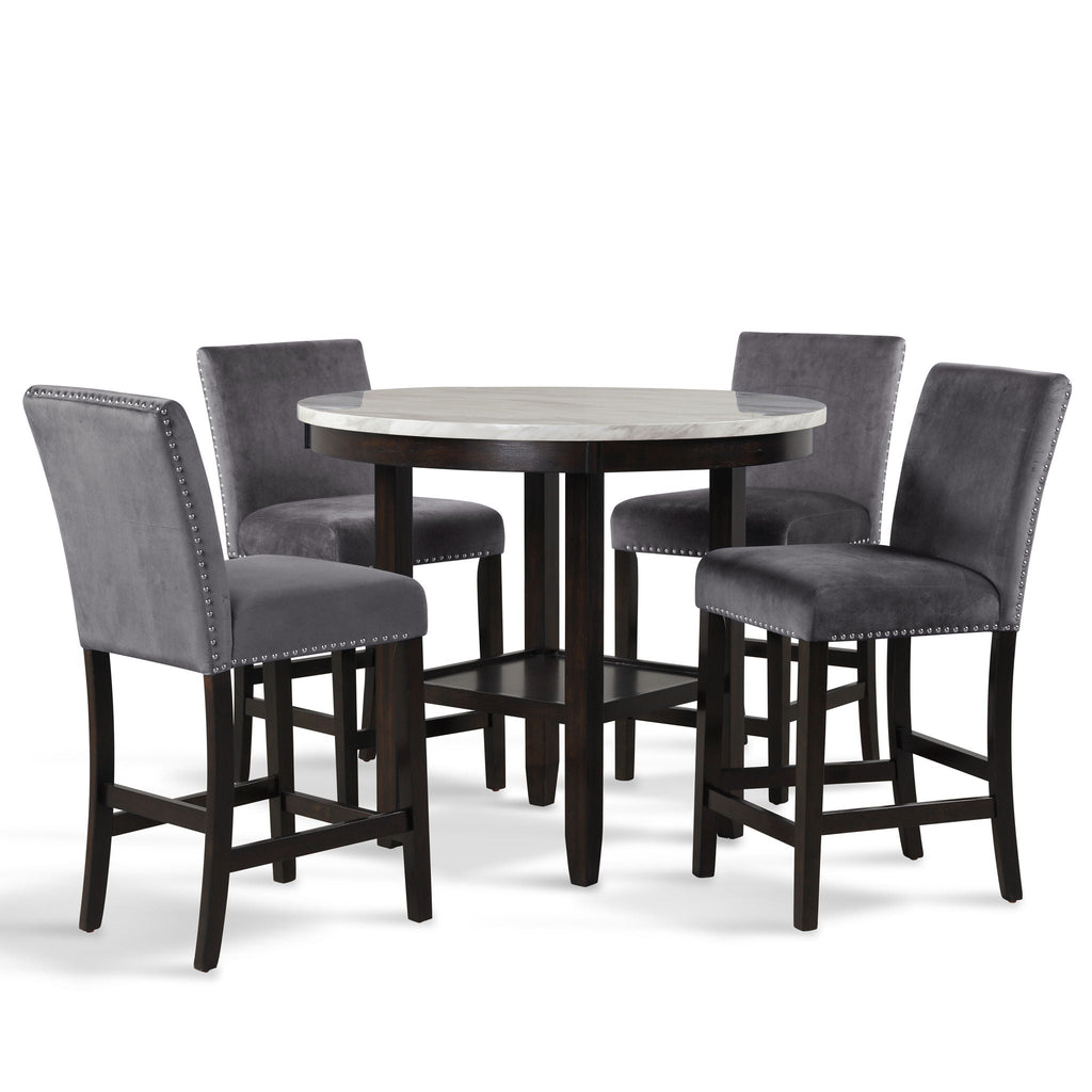 Celeste - Round Counter Table Set - Stylish Home Furniture