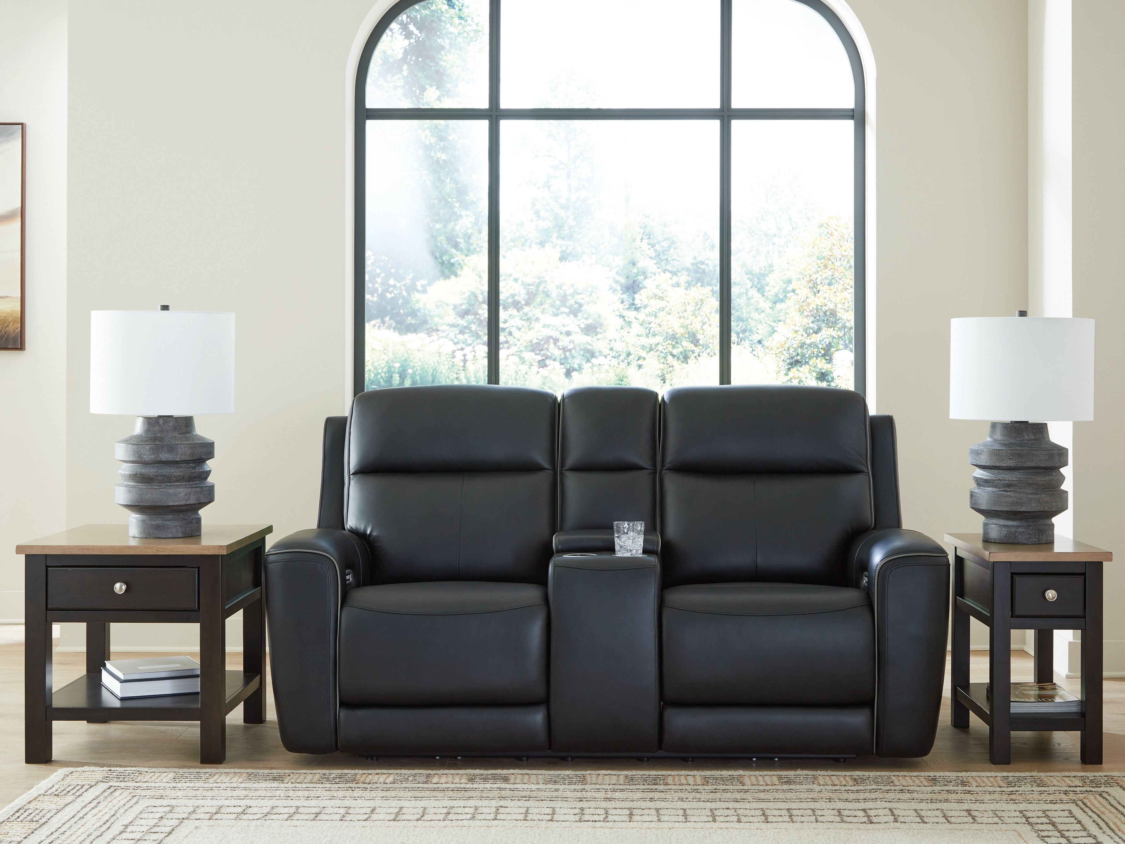 5Z-Comfort - Relaxation - Power Reclining Loveseat with Console / Adj Headrest - Stylish Home Furniture