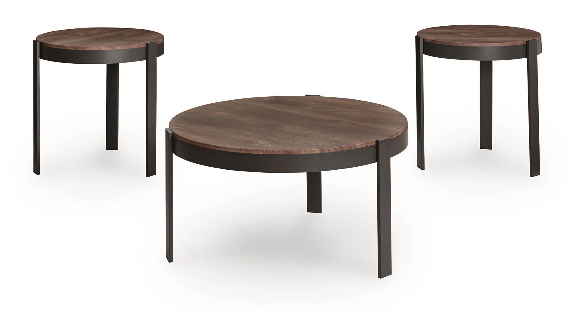 Horizon Hills - Occasional Table Set (Set of 3) - Brown / Black - Stylish Home Furniture