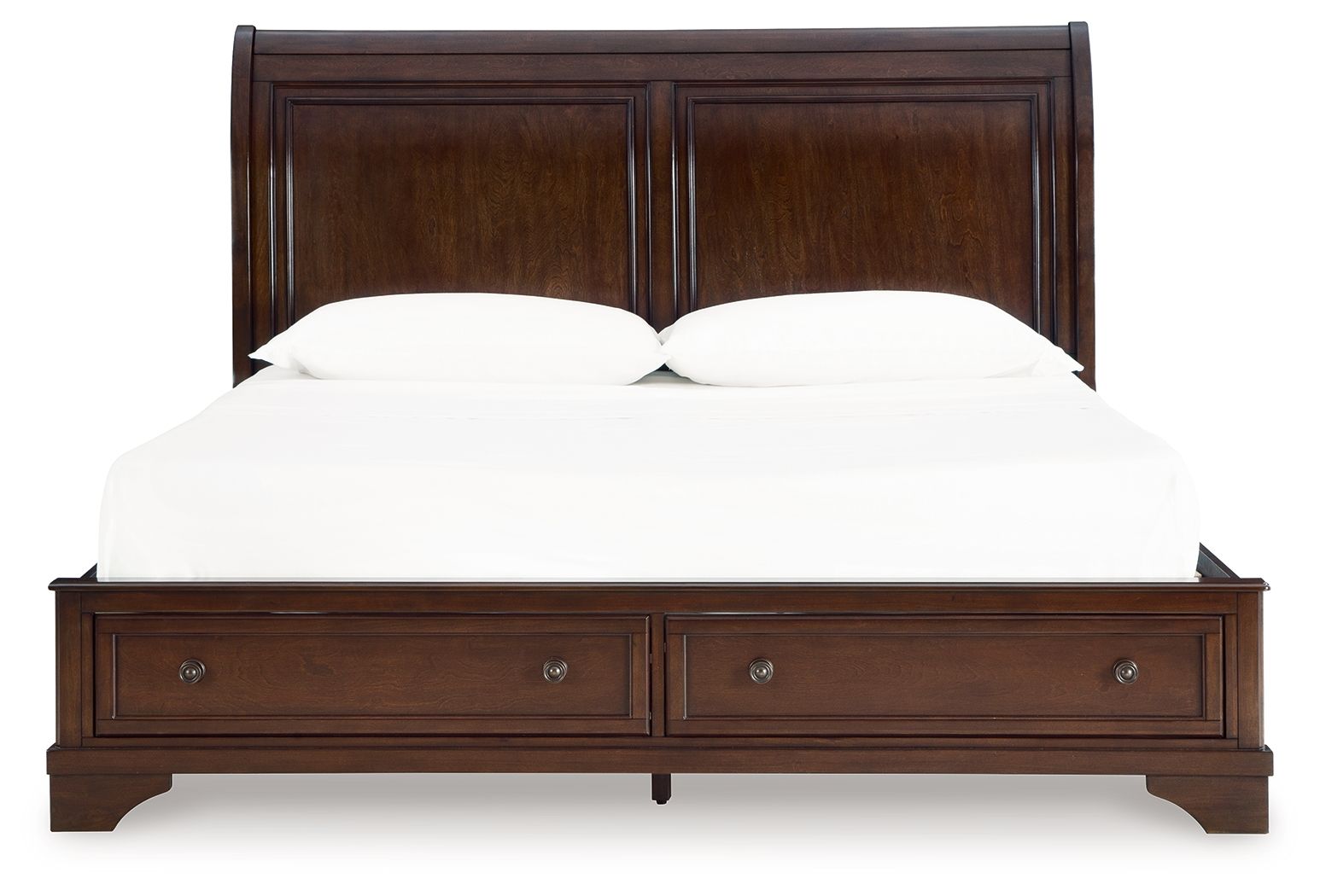 Trellington - King Sleigh Storage Bed - Brown - Stylish Home Furniture