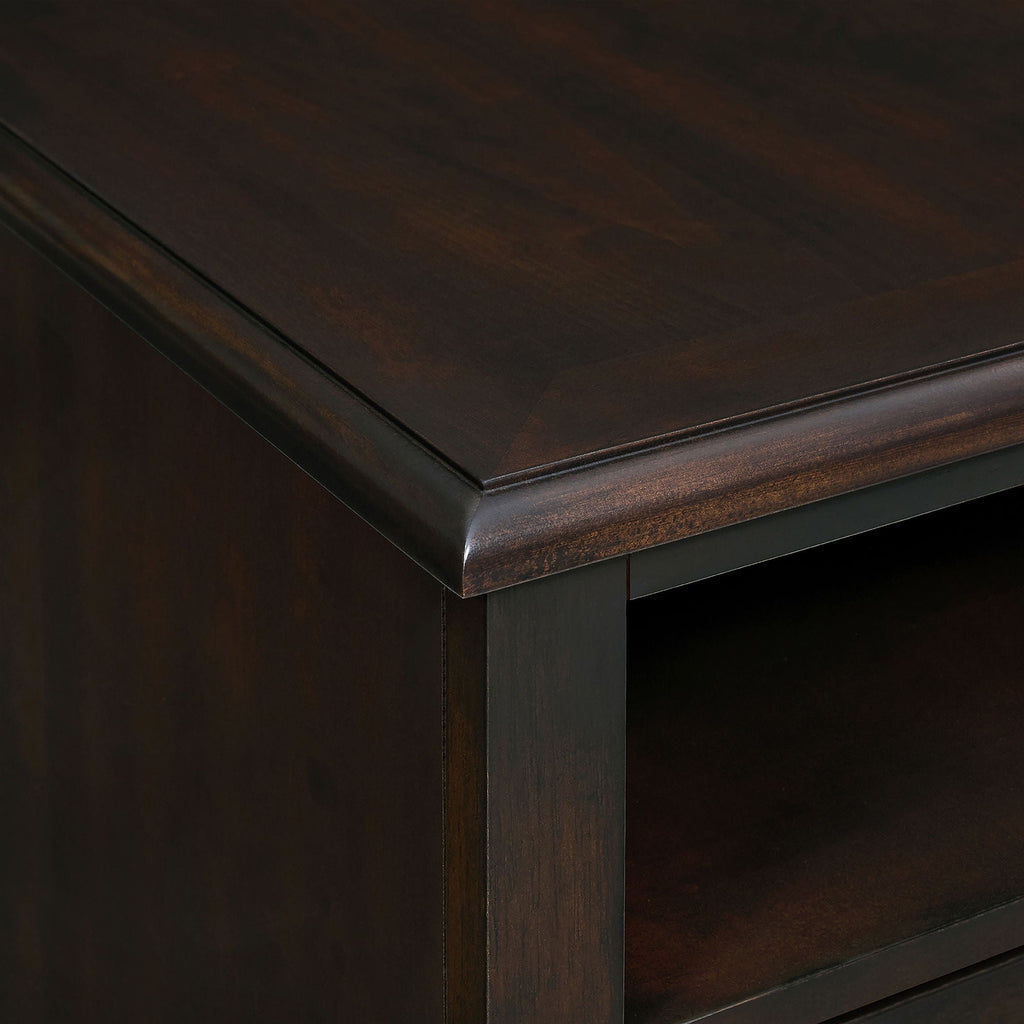 Wagner - Chairside Table With USB - Cherry - Stylish Home Furniture