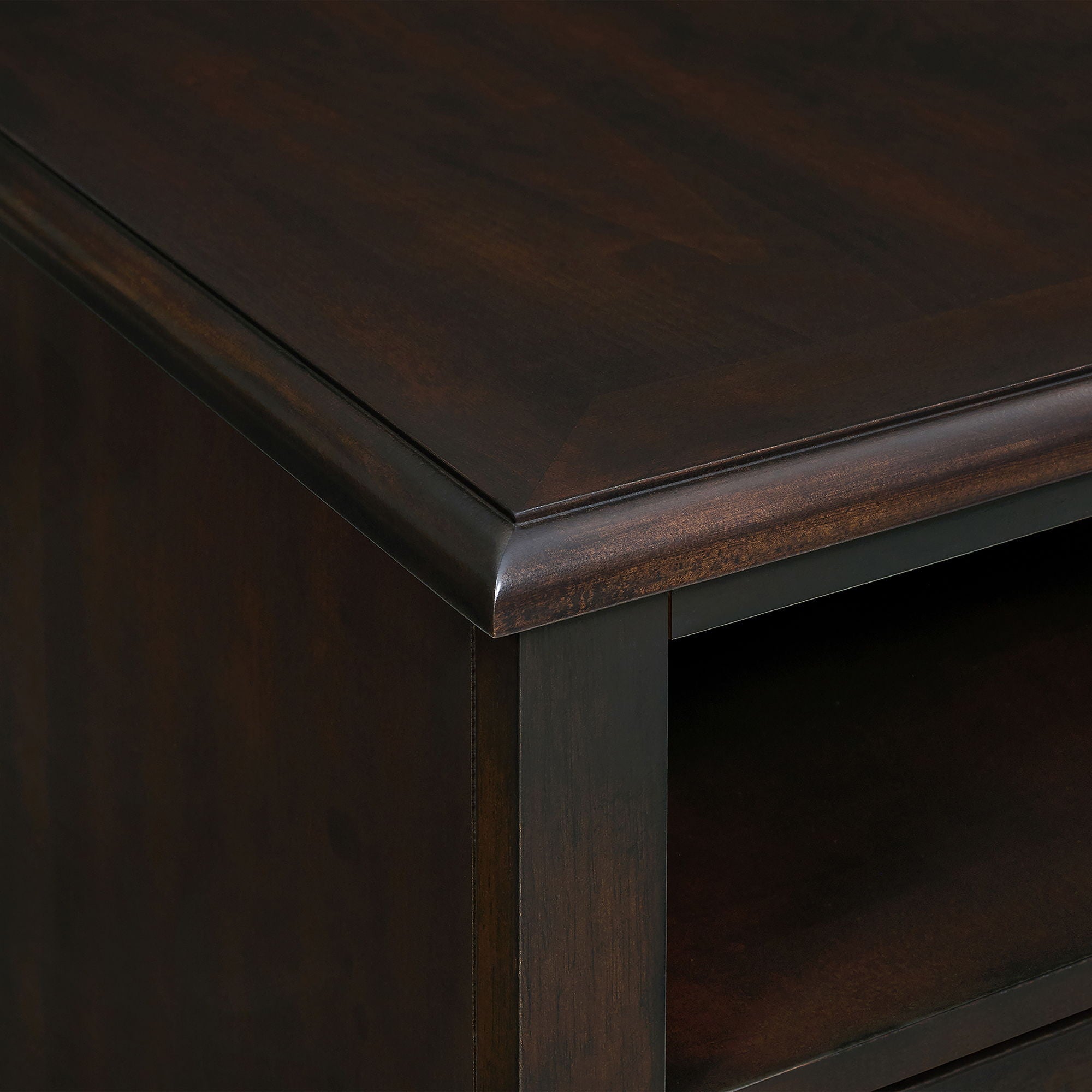 Wagner - Chairside Table With USB - Cherry - Stylish Home Furniture