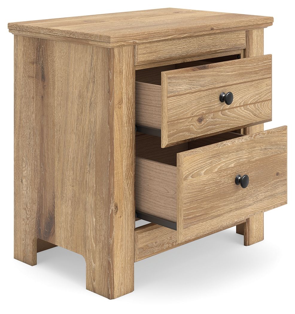 Makidern - Two Drawer Night Stand - Stylish Home Furniture