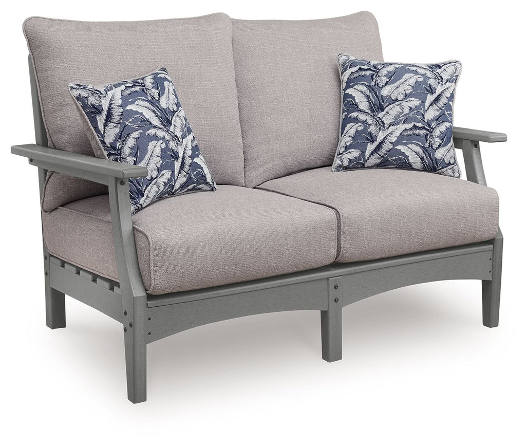 Cove Beach - Loveseat With Cushion - Gray - Stylish Home Furniture