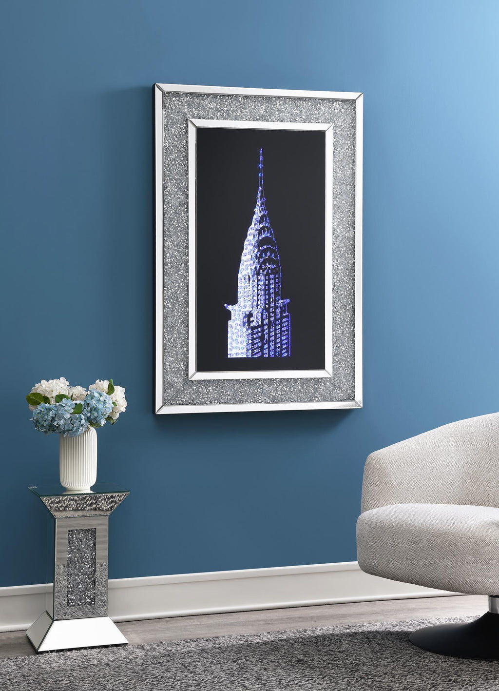 A2000 - LED Wall Art (Color Changing) - Pearl Silver - Stylish Home Furniture