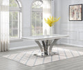 G-083-T-WHITE - Marble Dining Table - White - Stylish Home Furniture