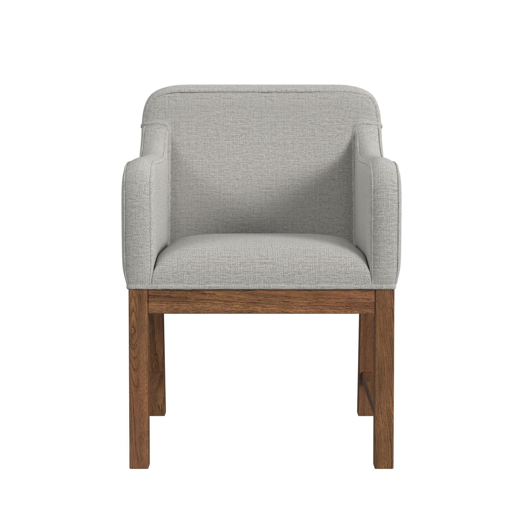 Glinda - Upholstered Fabric Dining Chair (Set of 2) - Brown / Light Gray - Stylish Home Furniture