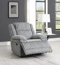 U113 - Corduroy Motion Chair - Gray - Stylish Home Furniture