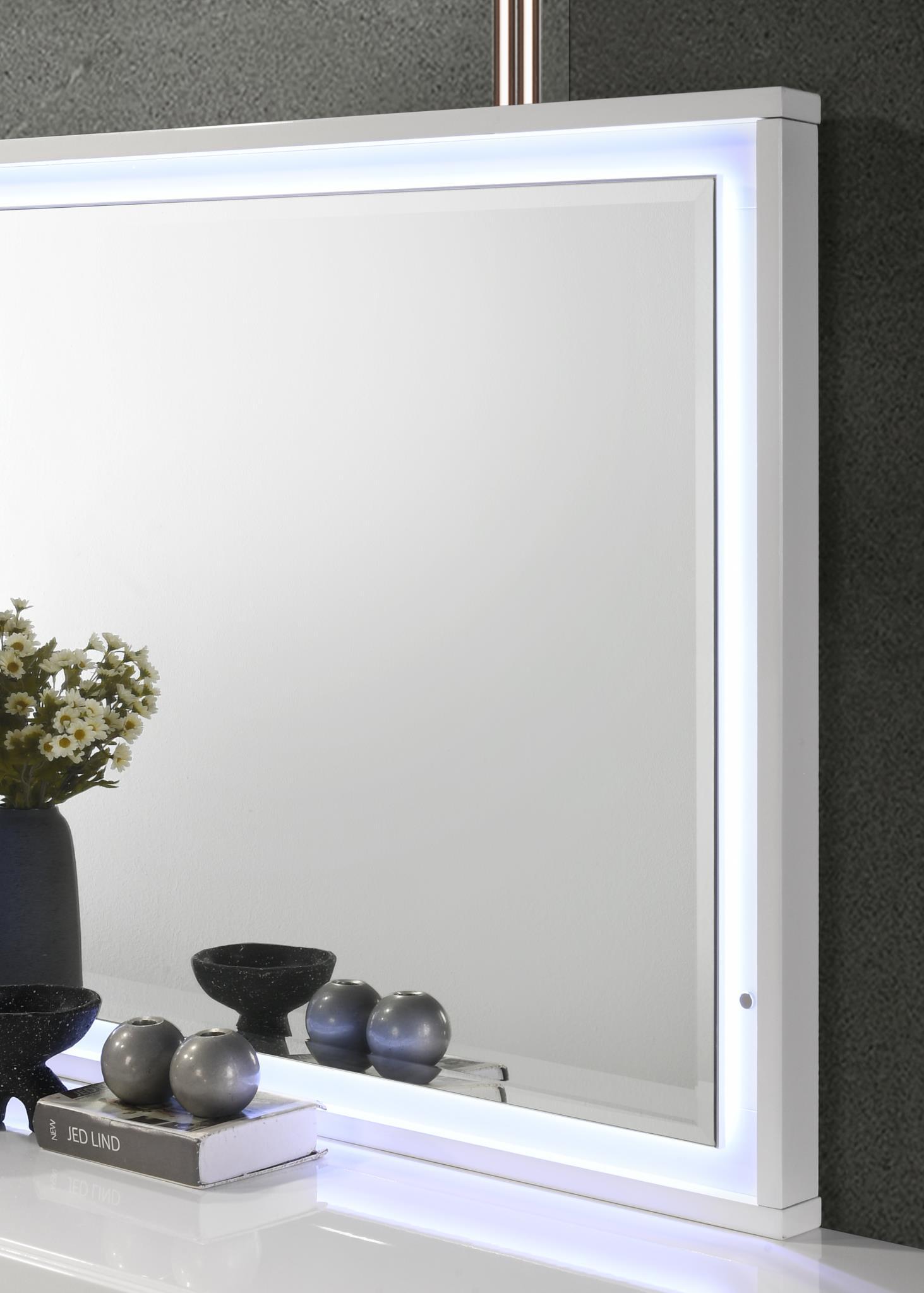 B121 - LED Mirror - White - Stylish Home Furniture