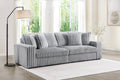 U309 - Corduroy Power 4 Seater Sofa - Gray - Stylish Home Furniture
