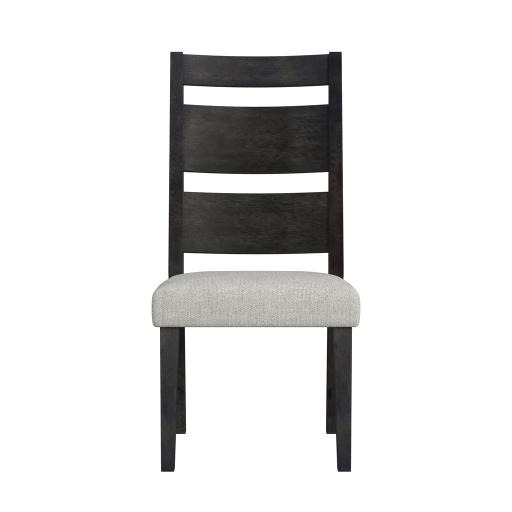 Jemma - Wood Back Dining Side Chair (Set of 2) - Dark Espresso / Beige Linen - Stylish Home Furniture