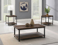 T174 - Coffee Table & 2 End Tables - Warm Brown / Gray - Stylish Home Furniture