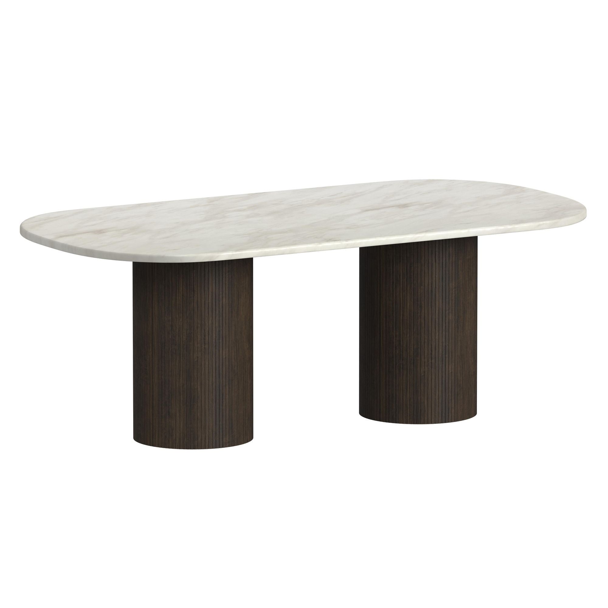 Sylvie - Oval Dining Table With Faux Marble Top - Stylish Home Furniture