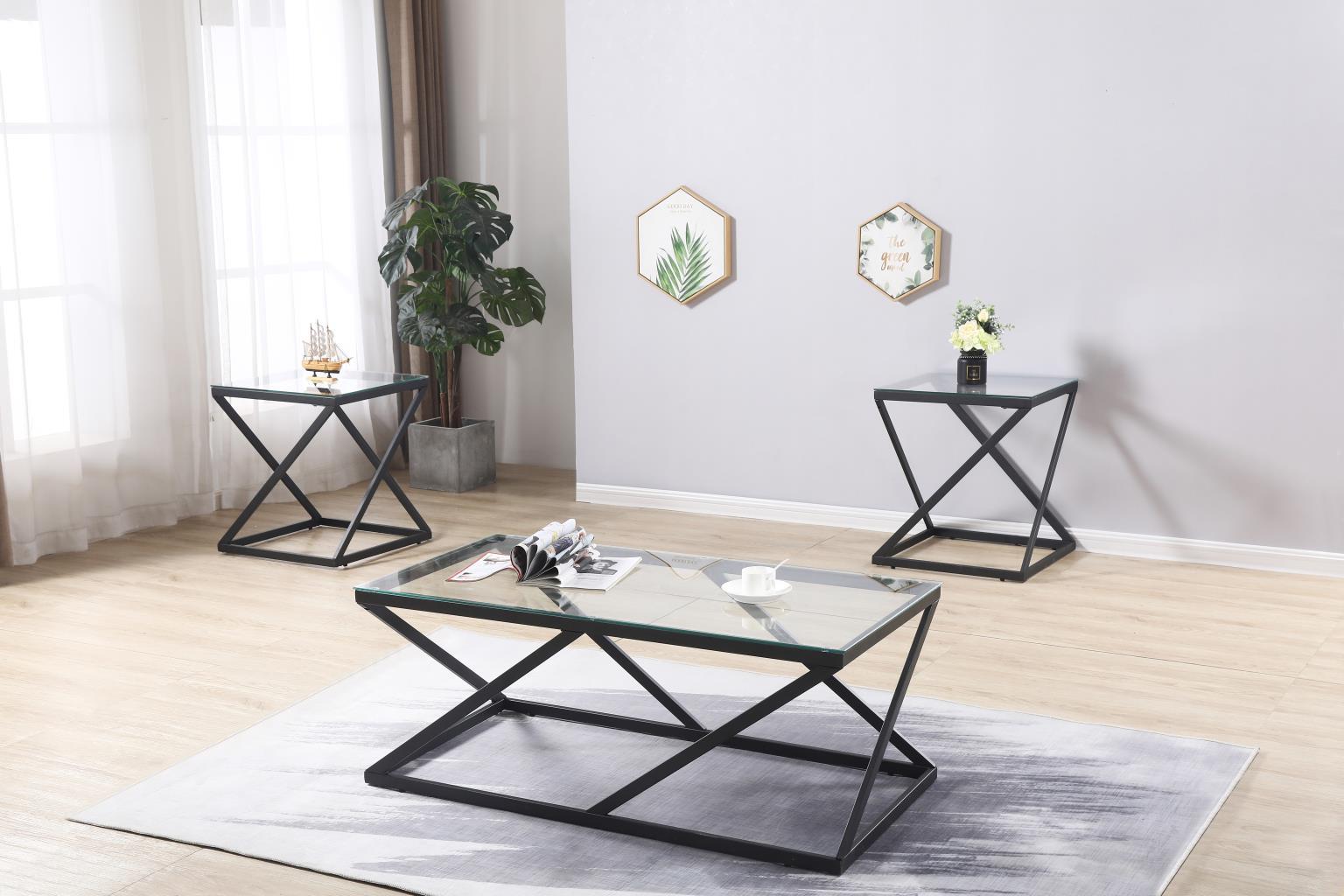 T316 - Table Set (Set of 3) - Black - Stylish Home Furniture