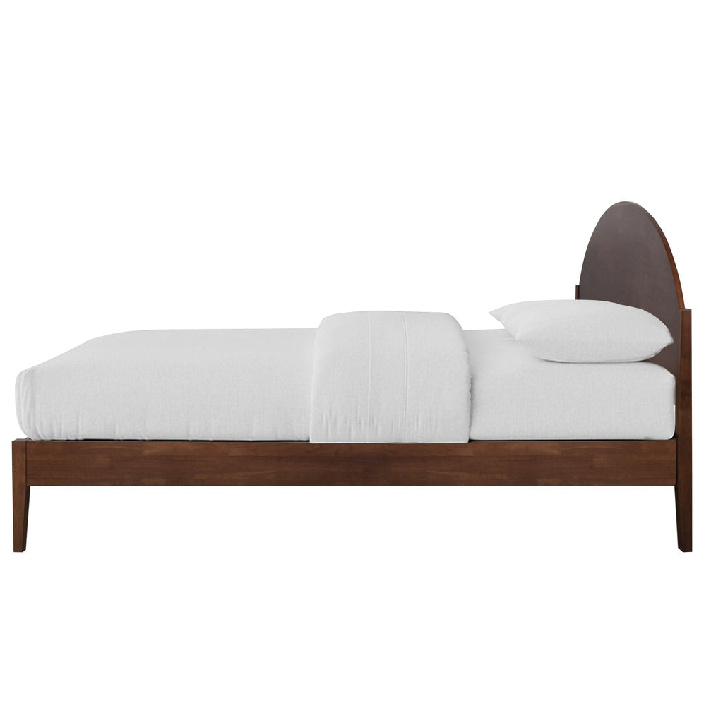 Rowland - 5/0 Queen Platform Bed Only - Walnut - Stylish Home Furniture