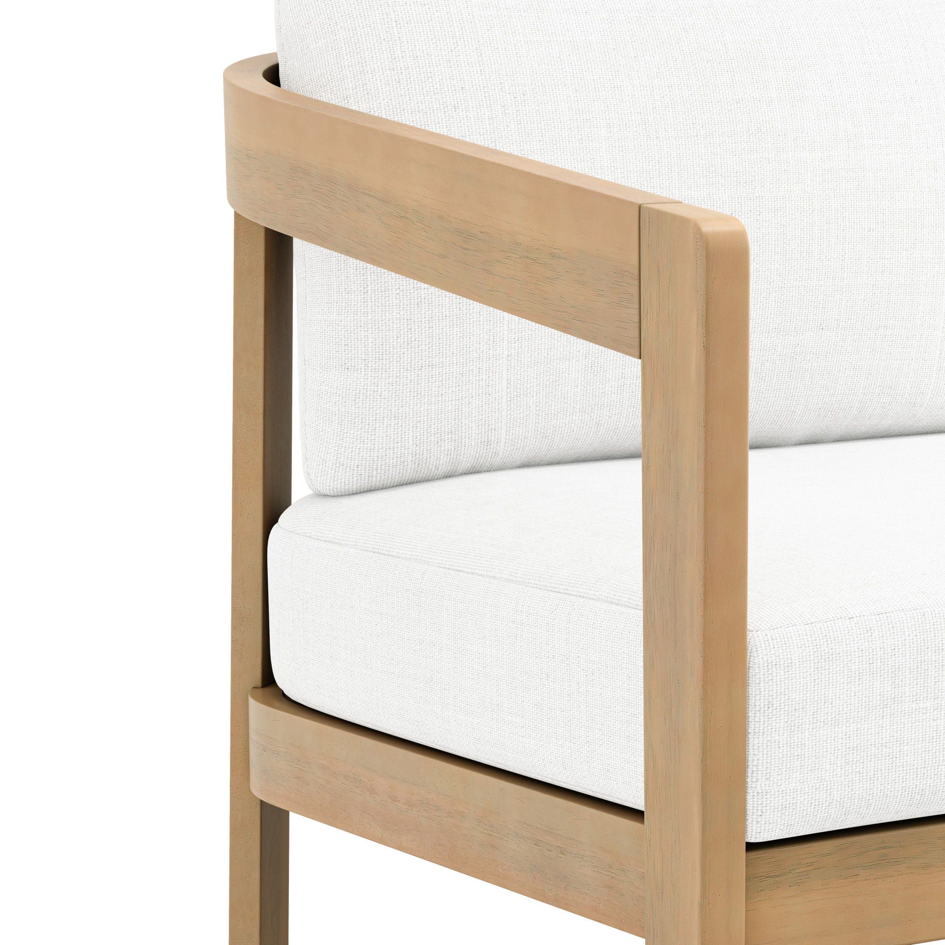 Wesley - Patio Sofa With Cushions - White - Stylish Home Furniture